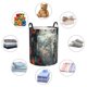 thumbnail image 4 of Fotbe Moon Flower White Owl Cesto de Ropa con Asas, Cesto Impermeable de Gran Capacidad, Bolsa de Lavado para Dormitorio, Cesto de Ropa con Ruedas y Asas-Small, 4 of 6