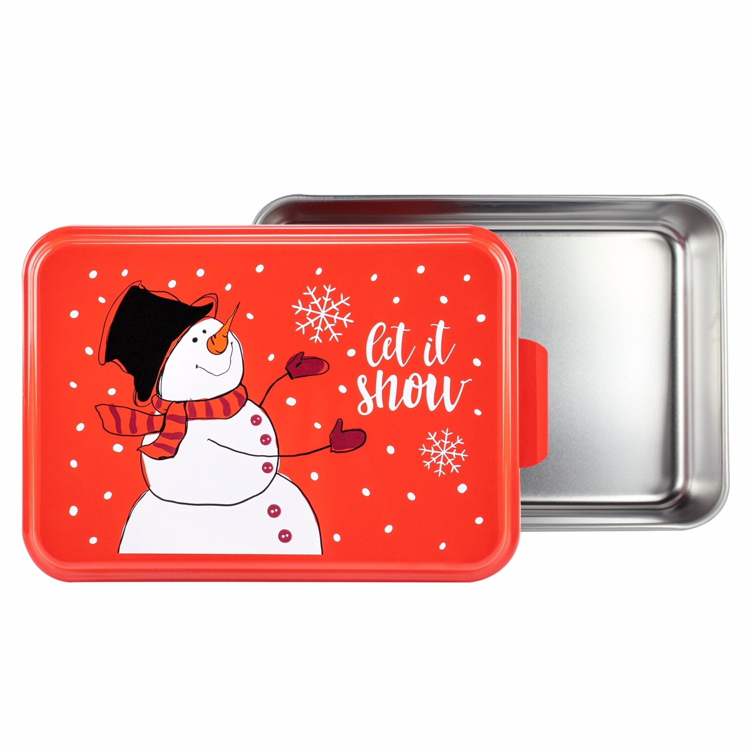 Nesco Let It Snow Aluminum Cake Pan with Lid