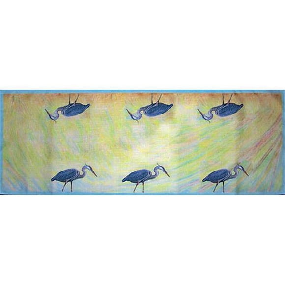 13 x 36 in. Blue Heron Table Runner