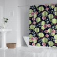 thumbnail image 2 of Baseballs and Flowers Red Pattern Modern Waterproof Shower Curtain Set with 12 Hooks, Washable Decorative Bathroom Shower Curtain, 2 of 6