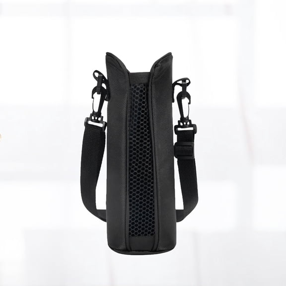 ETEREAUTY Grey Oxford Thermal Insulated Water Bottle Carrier Sleeve with Adjustable Strap for Outdoor and Travel
