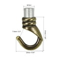 thumbnail image 2 of Uxcell Alloy Ceiling Hook 23mmx31mm for Ceiling Pendant Light Plate Bronze, 2 of 5