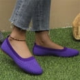 thumbnail image 4 of Willtoo Women Flat Shoes Knitted Lightweight Slip-on Loafers Breathabel Soft Comfortable Ballet Flats, 4 of 6