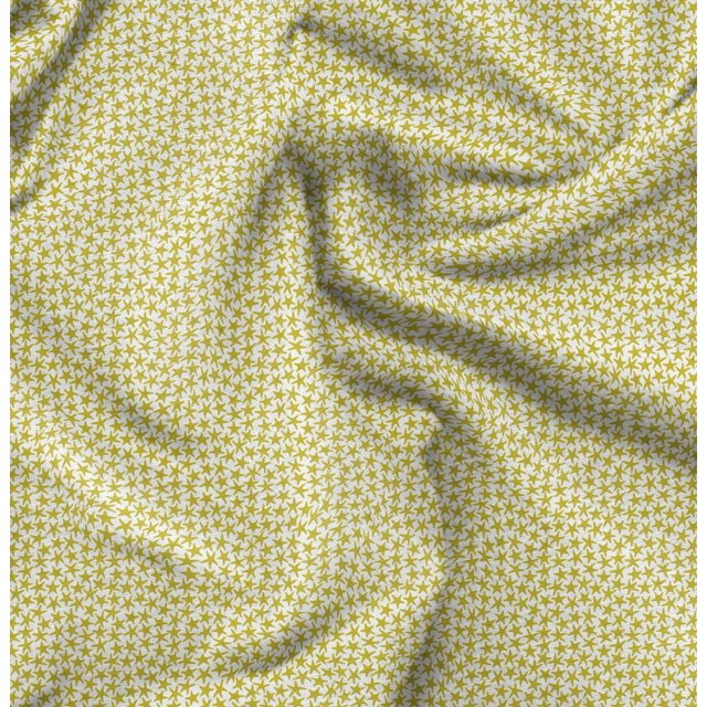 Soimoi polyester Crepe Fabric Stars Star Print Fabric by the Yard 52 Inch Wide