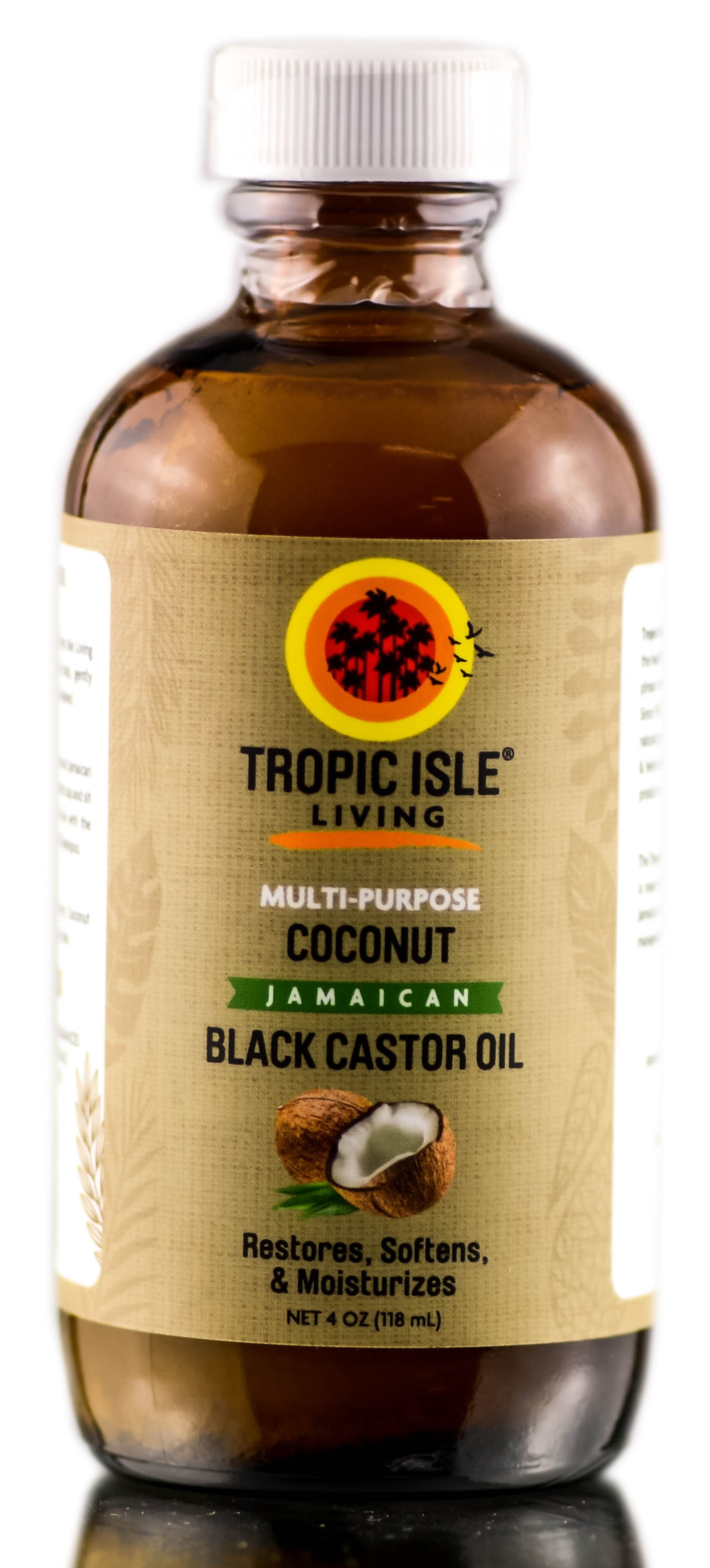 Tropic Isle Living MultiPurpose Coconut Jamaican Black Castor Oil 4 oz
