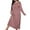 Pink, variant on Taqqpue Maxi Nightgowns for Women Casual Printed Long Sleeve Crew Neck Sleepshirts Pajamas Loose Fit Plus Size Sleepwear Night Dresses