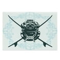 thumbnail image 1 of Surf Cutting Board, Surf Sign with Diving Suit and Elements Myst Underwater Recreational Design, Decorative Tempered Glass Cutting and Serving Board, Large Size, Dark Petrol Blue Blue, by Ambesonne, 1 of 1