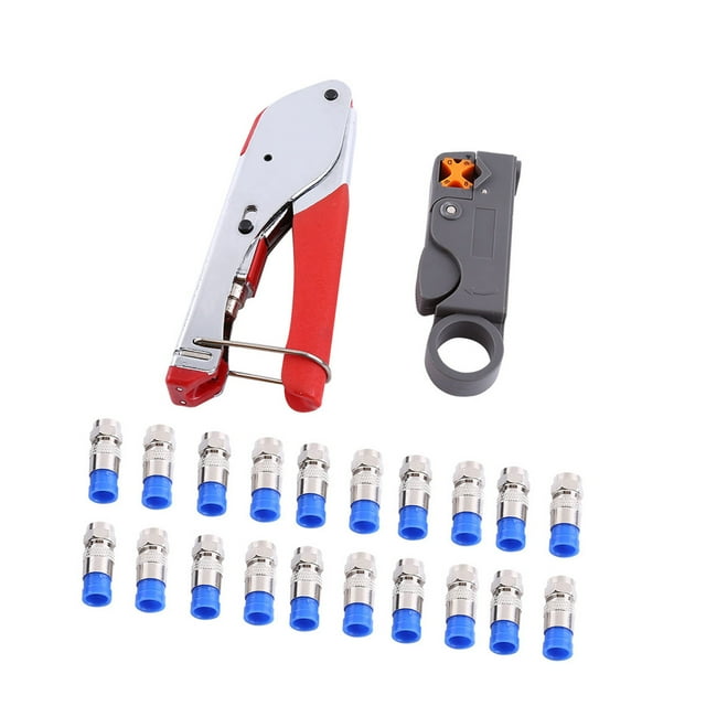 Juego De Herramientas Pelacables De Compresión, Engarzadora, Conector De Cable F, Coaxial RG6 RG59 Para Cine En Casa, CATV, Sistemas Satélites Y Aplicaciones De Seguridad,
