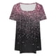 thumbnail image 4 of Tops Cortos para las Mujeres Impreso Cuello de Gran Tamaño Plisado Manga Corta Suelta Superior en Tamaños Más L-5xl, 4 of 4