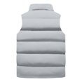 thumbnail image 3 of WTOBBY Men's Sleeveless Stand-Up Collar Vest, Men's and Women's Fleece Warm Cotton-Padded Jacket Vest for Outdoor and Casual Use, Lightweight and Insulated,Light Gray 4XL, 3 of 3