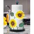 thumbnail image 3 of Sunflower Decor Paper Towel Holder | Metal Yellow Daisy with Bee | Countertop Kitchen & Bathroom Organizer | Cute Sunflower Accessories for Home Decor, 3 of 6