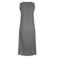 thumbnail image 5 of Teyfeniy Summer Sleeveless Dress for Women Casual Fashion V Neck Dress Going Out Holiday Vacation Outfit Maxi Long Dress, 5 of 6