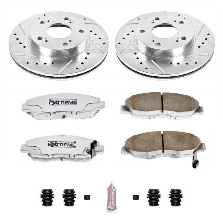 PowerStop K1550 - Z23 Drilled And Slotted Brake Rotors And Pads Kit