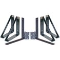 thumbnail image 1 of Kit de Support de Portail Robuste Noir 6 Pcs, 1 of 1