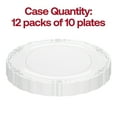 thumbnail image 6 of Smarty 7.5" Clear Silver Vintage Round Disposable Plastic Salad Plates 120ct, 6 of 7