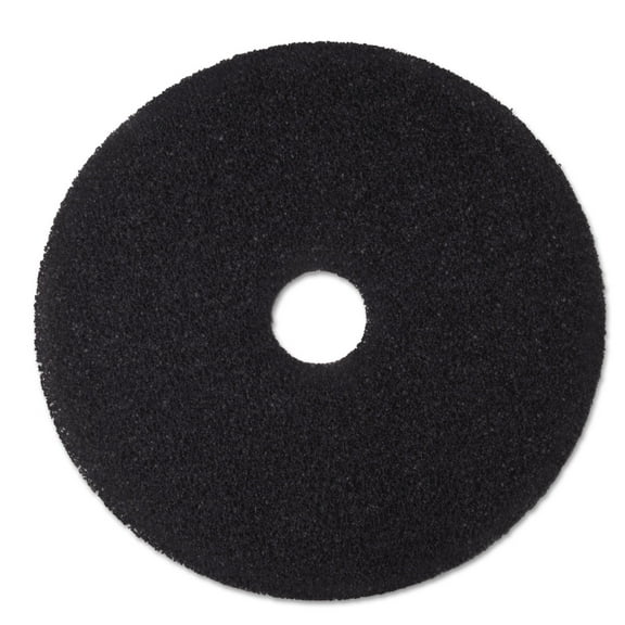 Low-Speed Stripper Floor Pad 7200, 15 Diameter, Black, 5/Carton