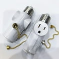 thumbnail image 2 of HAOAN Light Socket to Plug Adapter, Living Rooms, hallways, and More (2-Pack, White), 2 of 4