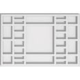 thumbnail image 1 of Ekena Millwork CMP14X9BX 9,37 x 14 Pouces Rectangle Beaux Médaillon de Plafond Contemporain en PVC, 1 of 1