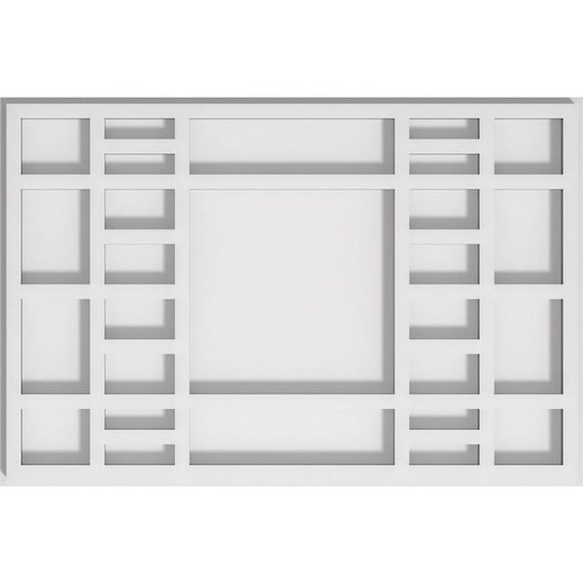 Ekena Millwork CMP14X9BX 9,37 x 14 Pouces Rectangle Beaux Médaillon de Plafond Contemporain en PVC