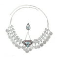 thumbnail image 2 of Boho Head Chain Jewelry Silver Retro Flower Headpiece Coin Vintage Belly Dance Prom Costume Hair Chains Accessories for Women and Girls, 2 of 10