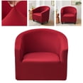thumbnail image 5 of Solid Color Stretch Sofa Slipcover Loveseat Cushion with Arms and Seat Chair Covers Armchair Slipcovers for Bedroom Living Room Red, 5 of 10