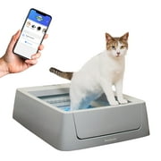 PetSafe ScoopFree Crystal Smart Self-Cleaning Cat Litter Box, Phone App Connected, Gray