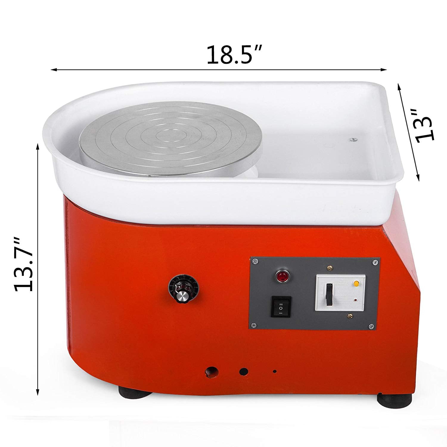 Pottery Forming Machine Red 9.8 Table Top Pottery Wheel Ceramics Clay Tool Molding Machine 25cm