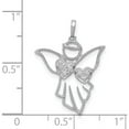 thumbnail image 4 of 14K White Gold Diamond Angel Pendant Made In India pm5145-003-wa, 4 of 5