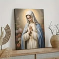 thumbnail image 5 of Praying Virgin Mary Poster Wrapped Wooden Frame Wall Decor,,Canvas Wall Art for Living Room,Bedroom,Office,Ready to Hang, 5 of 5