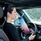 thumbnail image 5 of Eigraketly Botella de agua de plástico portátil con pajita de silicona para hacer ejercicio, correr, deportes, hacer tiempo, taza de bebida, adultos, Ropa Deportiva, Zapatos Amarillo Azul Púrpura Eigraketly OD020208-03, 5 of 6