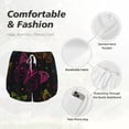thumbnail image 4 of Susaid Butterfly Print Women's High Waisted Running Shorts Quick Dry Athletic Gym Track Workout Shorts Zip Pocket-Large, 4 of 7