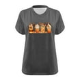 thumbnail image 4 of WREESH Womens Plus Size Tops Fashion Short Sleeve V Neck T Shirts Ice Cream Graphic Tees Thanksgiving Gift Tee Tops Gray, 4 of 5