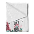 thumbnail image 2 of Saying Soft Flannel Fleece Throw Blanket, Doodle Style House with Heart Shape and Garden Blooming Flowers Butterflies, Cozy Plush for Indoor and Outdoor Use, 70" x 90", Multicolor, by Ambesonne, 2 of 5
