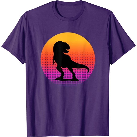 Cool Dinosaur T-Rex Animal Bird at Sunset for Men Women Kids T-Shirt