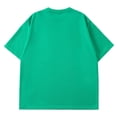thumbnail image 2 of kpoplk Male Summer Beach Little Tree Print T Shirt Blouse Short Sleeve O Neck Tops T Shirt(Green,3XL), 2 of 4