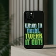thumbnail image 4 of DistinctInk Tough Case for Apple iPhone 13 MINI (5.4" Screen), Compatible with MagSafe Charging - When in Doubt Twerk it Out, 4 of 6
