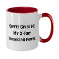 thumbnail image 2 of Epic X-ray technician, Coffee Gives Me My X-Ray Technician Power, Fun Two Tone 11oz Mug For Coworkers From Colleagues, 2 of 2