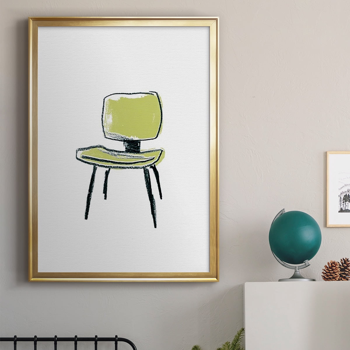Take a Seat VI Premium Framed Print, in Gold, Black, or Silver - Ready to Hang