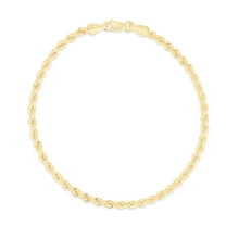 Brilliance 14KT Yellow Gold 7.5" Rope Bracelet
