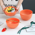 thumbnail image 2 of ReaNea Orange Cereal Bowls 4 Pieces, Unbreakable And Reusable Light Weight Bowl For Rice Noodle Soup Snack Salad Fruit, 2 of 9