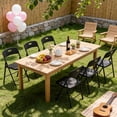 thumbnail image 2 of Decksplore Wide Plastic Folding Chair, Black, Indoor Outdoor Stackable Event Chair (Set of 4), 2 of 9