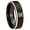 Black And Gold Step Edge, variant on Masonic Shriners Concave Black Tungsten Men Ring 10MM