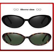 Retro Oval Sunglasses for Women Men Fashion Small Oval Sunglasses 90s Vintage Shades