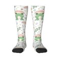 thumbnail image 1 of Fotbe Frog and Mushrooms Calcetas Divertidas Estampadas para Hombre y Mujer, Calcetas de Algodón hasta la Rodilla para Caminar, Correr, Enfermería y Embarazo, 1 of 6