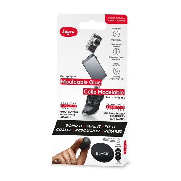 Sugru 3PK Mouldable Glue - Black