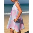 thumbnail image 7 of HWJAD 3-7 Years Toddler Girls Tie Dye Crochet Cover Up Dress Sleeveless Hollow Out Beach Dress for Kids Summer Beach Swimwear, 7 of 7
