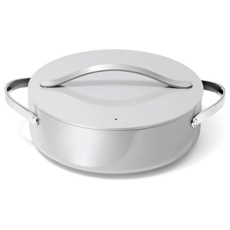 

HMTtie Rondeau - 6 Qt Non-Stick Pan with Lid - From Chemicals - Perfect for Searing Braising & Roasting - Gray