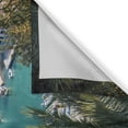 thumbnail image 3 of Ambesonne Landscape Kitchen Curtains, Buildings Ships Mountain, 55"x30", Pale Sky Blue Evergreen, 3 of 3
