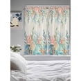 thumbnail image 3 of Summer Ocean Living Room Curtains 2 Panel, Watercolor Coastal Coral Shell Seaweed Beige Cafe Window Treatment, Extra Long Farmhouse Bedroom Bathroom Kitchen Curtains Drapes 104"x72", 3 of 6