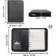 thumbnail image 2 of A5 Zipped Conference Folder - Black Personal/Work Organiser - Business Travel Portfolio Folder with Ring Binder, Calculator, Refillable Notepad Pages, 2 of 5